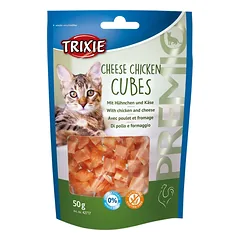 Trixie PREMIO Cheese Chicken Cubes skanėstai katėms su vištiena ir sūriu, 50 g