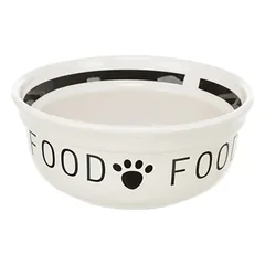 TRIXIE „Food" dubenėlis, keramika, 0.6 l/15 cm, baltas/juodas