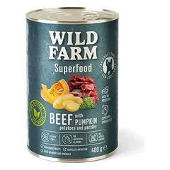 Wild Farm Superfood Beef 400 g pašaro šunims be grūdų