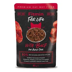 Fitmin Cat For Life Adult Beef 85g photo