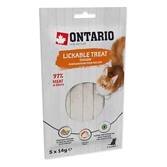 Ontario Lickable Treats Chicken kremas skanėstas katėms, 5 x 14 g — 2 nuotrauka
