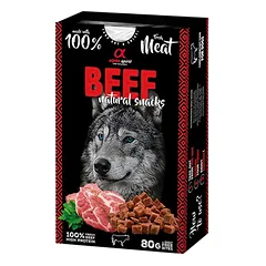 ALPHA SPIRIT NATURAL DOG skanėstai šunims su jautiena 80g