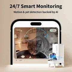 Petkit automatinė lesykla YumShare Solo 2 su kamera, Balta, su AI kamera — 2 nuotrauka