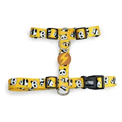Dashi Snooze Back Harness - reguliuojami šunų diržai su panda raštu — 3 nuotrauka
