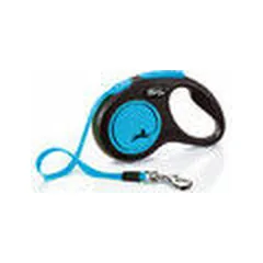 Flexi Neon M (tape) 5 m, blue - dog leash — 2 nuotrauka