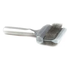 ActiVet Pro šepetys Coat Grabber - kietas, dvipusis, lankstus šepetys greitam povilnės pašalinimui, tinkamas ilgaplaukių, storaplaukių veislių šunims - didelis, Silver / Duża — 2 nuotrauka