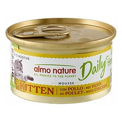 Almo Nature Daily Kitten paštetas su vištiena, drėgnas maistas kačiukams 85 g