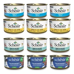 SCHESIR Žuvies šventės rinkinys želatinoje, 12 x 85 g (4 skoniai)