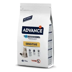 ADVANCE „Adult Sensitive” kačių maistas turinčioms jautrų skrandį 10 kg