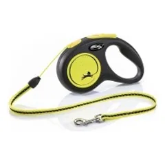 Flexi New Neon M automatinis pavadys, 5 m, virvutė