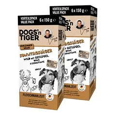 Dogs’n Tiger Sonntagsjäger Multibox, maistas šunims, žvėriena, paukštiena ir kriaušė, 100 - 199 g — 2 nuotrauka