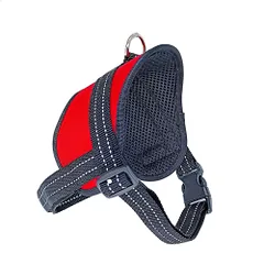 Fleksas raudonos petnešos šunims, S, 45 cm — 4 nuotrauka