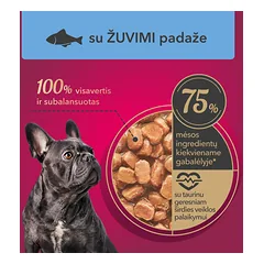 Pilnavertis konservuotas pašaras suaugusiems šunims su žuvimi MY LOVE 100g x 24 — 2 nuotrauka