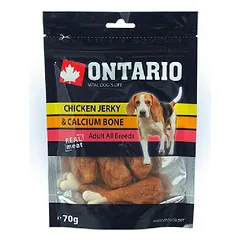 Ontario Dog Adult Chicken Jerky & Calcium Bone 70 g