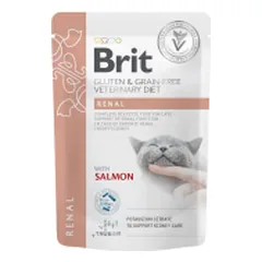 Brit GF Veterinary Diets Renal konservai su lašiša katėms - Pet24 photo