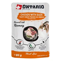 Ontario Herb Chicken with Duck – konservai katėms su vištiena ir antiena, 80g