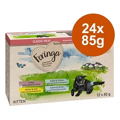 Feringa Classic Meat Menü Kitten Pouches drėgnas maistas kačiukams, ekonominė pakuotė 24 x 85 g