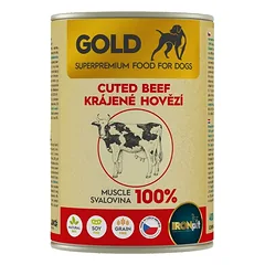 IRONpet Gold Dog Beef cut muscle jautienos raumens konservai šunims