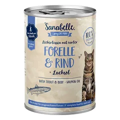 SANABELLE Upėtakis ir jautiena 400 g drėgno ėdalo suaugusioms katėms