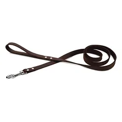 Beeztees pavadėlis šunims iš odos, kniedytas, rudas, Matmenys: 100 cm / 16 mm — 5 nuotrauka