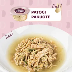 DELICKCIOUS konservuotas pašaras suaugusioms katėms -  sriuba su kumpiu ir vištiena, 80 g — 3 nuotrauka