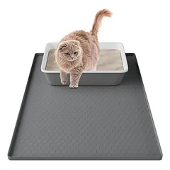 HausPets Katzenstreu-Matte aus Silikon, Rutschfest und Wasserdicht XL