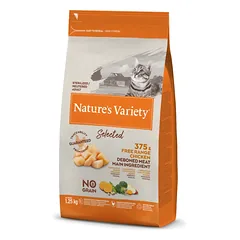 Nature’s Variety Selected sausas maistas sterilizuotoms katėms su vištiena 1.25 kg