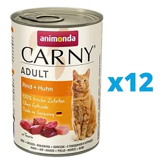 ANIMONDA Carny rinkinys Jautiena ir vištiena 12 x 400 g
