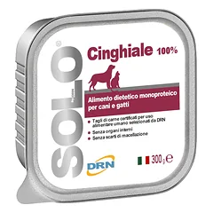 Solo Cinghiale konservai šunims ir katėms su Šerniena