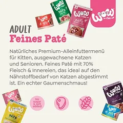 WOW Cat filė padaže, drėgnas maistas katėms 6 x 85 g, 80 - 99 g — 4 nuotrauka