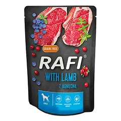 DOLINA NOTECI RAFI su ėrienos mėsos paketėliu šunims 300 g nuotrauka
