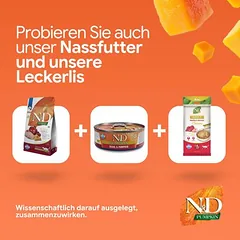 Farmina N&D Neutered Adult su moliūgu, putpele ir granatu, sausas maistas katėms, 5 - 9,9 kg — 4 nuotrauka