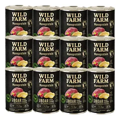Wild Farm Monoprotein Wild Boar 12x400g hipoalerginis šunų ėdalas