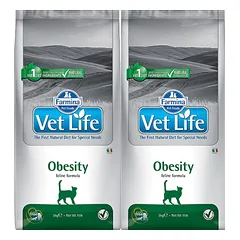 FARMINA Vet Life Cat Obesity 2x10 kg – maistas antsvorio turinčioms katėms