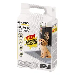 CROCI SUPER NAPPY Higieniniai paklotai su anglimi 57x54cm, 14vnt (12)