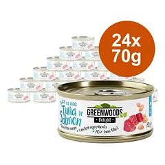 Greenwoods Delight tuno filė su lašiša, drėgnas maistas katėms — 2 nuotrauka