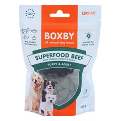BOXBY SUPERFOOD BEEF skanėstai šunims 120g