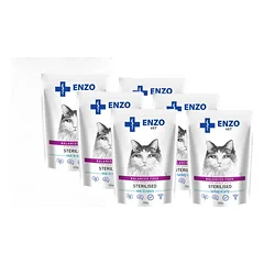 ENZO VET Sterilised  su veršiena padaže ir kalakutiena drebučiuose 6x100g
