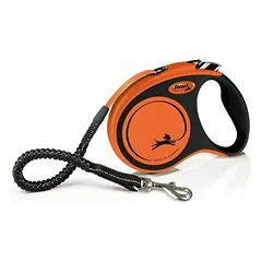 Flexi Xtreme juostelinis šunų pavadis, L, iki 55 kg, 8 m, oranžinis — 4 nuotrauka