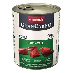 GRANCARNO konservai Adult Konservai Šunims Su Jautiena Ir Žvėriena (800g x 6)