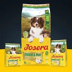 Josera AS Chicken and Rice sausas pašaras šunims su paukštiena ir ryžiais, 12,5 kg
