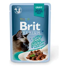 Brit Premium Delicate konservai katėms Beef in Gravy  24vnt. x 85g.