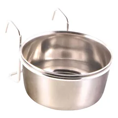 TRIXIE Dubenėlis paukščiams, nerūd. plienas su laikikliu, 150 ml/7 cm (pak.4)