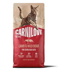 Carnilove Active Cat ėriena ir šerniena sterilizuotiems suaugusiems katėms, 6 kg