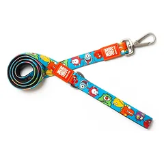 Max&Molly Trumpas Pavadėlis Little Monsters - spalvingas miesto pavadėlis šunims, monstro raštas, 120 cm, XS — 4 nuotrauka