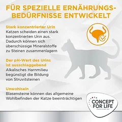 Concept for Life Veterinary Diet Urinary sausas maistas katėms, > 10 kg — 5 nuotrauka