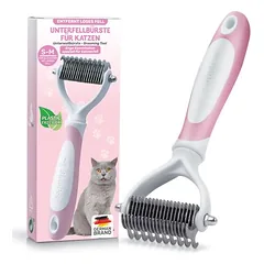 BluePet Unterwollbürste Katze, Langhaar Unterfellbürste, Unterwolle Kamm