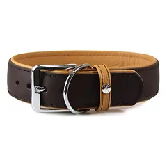 Das Lederband Hundehalsband Vancouver mocca/caramel