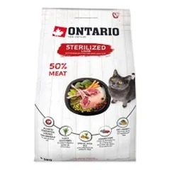 Ontario visavertis pašaras sterilizuotoms katėms Cat Sterilised Lamb, 2 kg — 3 nuotrauka