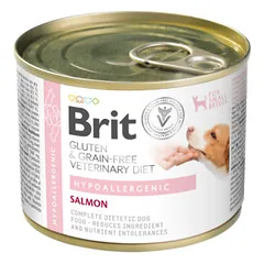 Brit GF Veterinary Diets Hypoallergenic konservai alergiškiems šunims su lašiša, 200 g